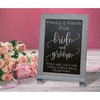 Better Office Products Framed Tabletop Chalkboard Sign, 9.5in. x 14in. Rustic Wood Frame, W/1 White Chalk Marker, Gray Wash 00802